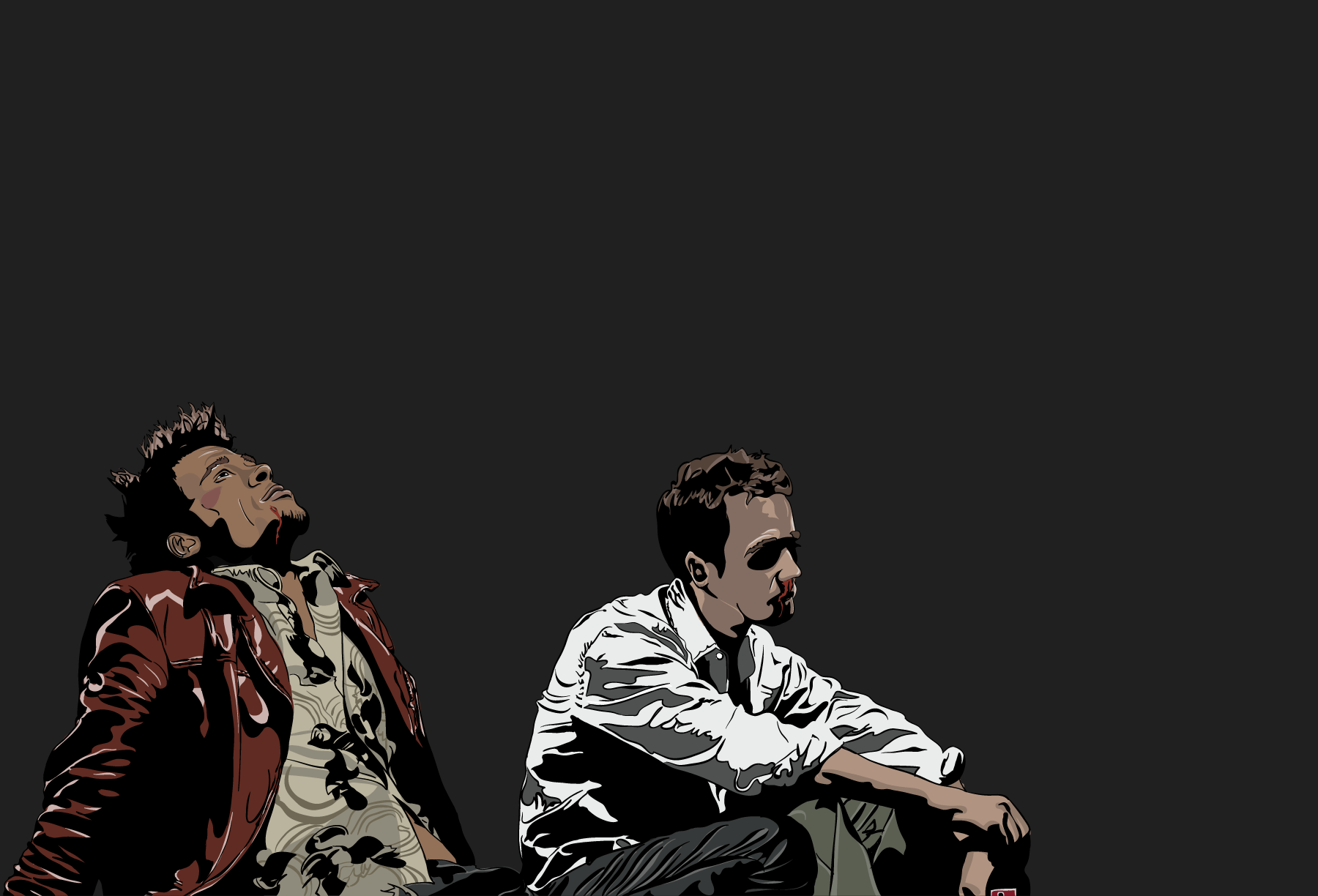 two men in fight club sitting